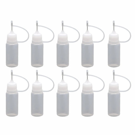 10Pcs 5-100ml Epoxy Resin Mold Small Gaps Coloring Bottles With Syringe Needle Handling Resin Colorant Details