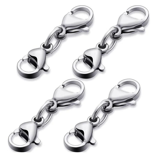 5pcs Stainless Steel Double Lobster Clasp Extender/ Claw Connector For Bracelet/ Necklace /Chains