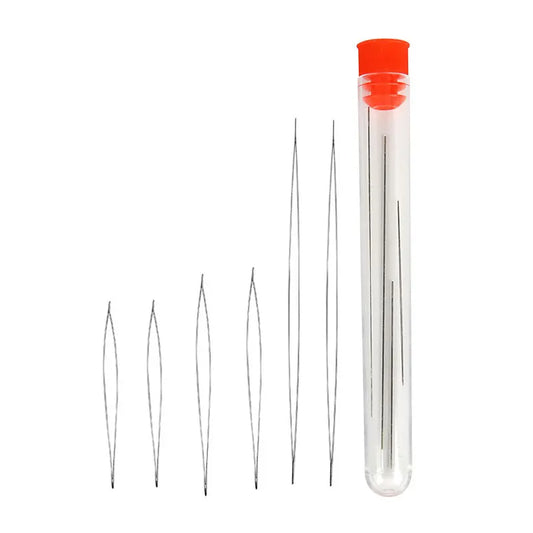 1 Set Open Big Eye Beading Needles/ Bead/ Necklace/ Bracelet Tools/ Stainless Steel Self Threading Needle Pins For Jewelry Supplies