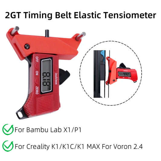 2GT Timing Belt Elastic Tensiometer Synchronous Belt Tension Tester For Bambu Lab X1/P1 For Creality K1/K1C/K1 MAX For Voron 2.4