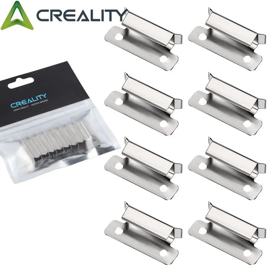 Creality Ender 3 Glass Bed Clips 8Pcs 3D Printer 7mm Stainless Steel Silver Bed Clips 3D Bed Clamps for Ender CR-10 Series