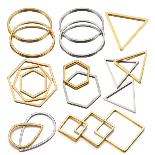 20pcs Stainless Steel Frames For Charms, Earrings and Pendants for Resin Jewelry Making