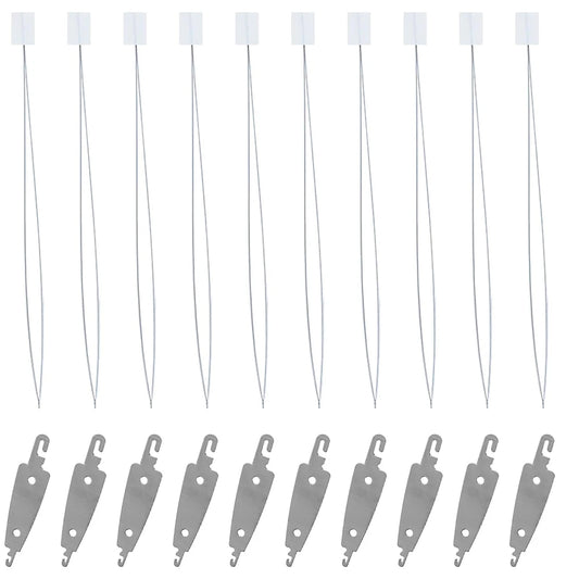 10Pcs Long Needle Threader. Embroidery Stitching Tool & 10Pcs Stainless Steel Needle Threader for  Embroidery Floss Cross Stitch